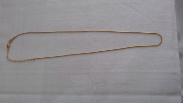 Corrente lisa folheada a ouro 18k